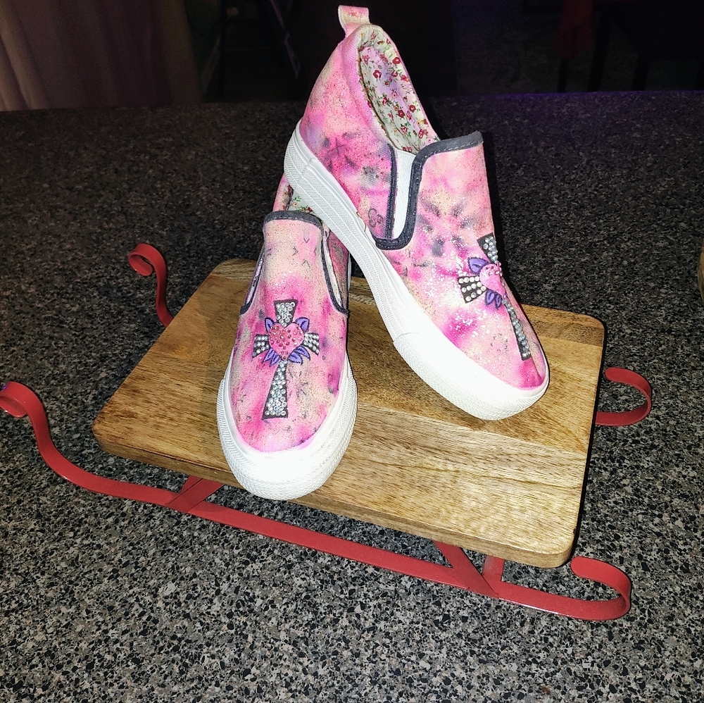 Floral Pink Women's Slip-On Sneakers